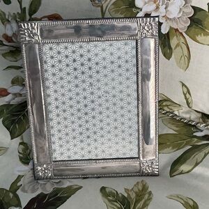Silver Decorative Picture Frame - Classic Floral Corner Design